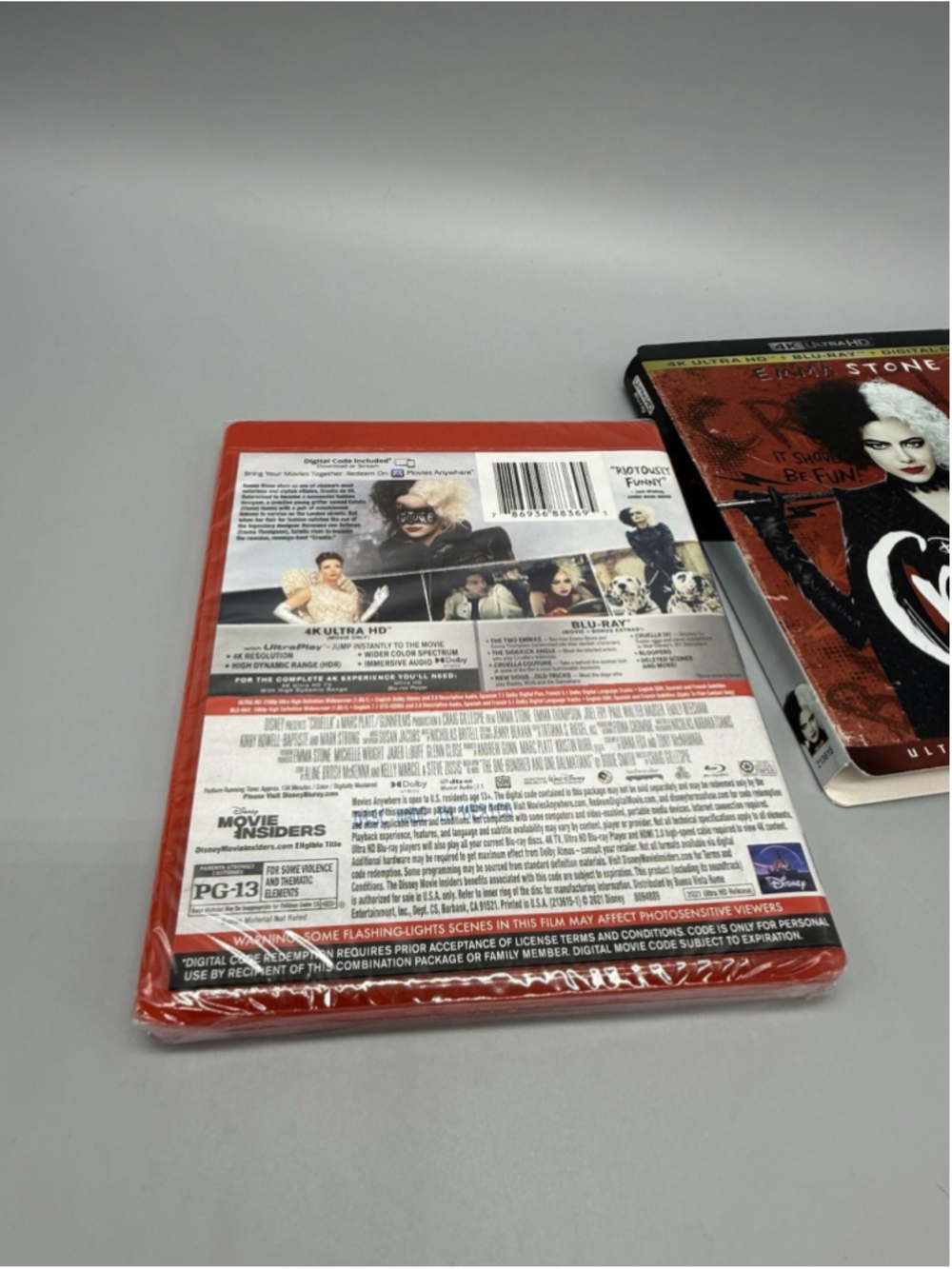 Cruella (Blu-ray + 4K Ultra HD DVD, 2021) Emma Stone NEW - Picture 3 of 3